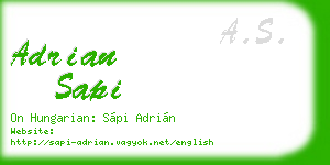 adrian sapi business card
